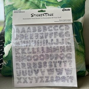 Marble Letters XL Stickers